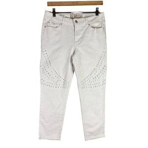 Rewash Jeans Pants Size 11 Womens White Denim Stretch‎ Casual Solid Flat Lace